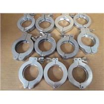 **Lot of 11** Various Brands ISO NW50 Wing Nut Hinge Clamps, Aluminum & ST/ST