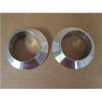 (2) IdealVac  P101273  ISO NW50 SS Weld Socket Flange Fittings, for 2" OD Tubing