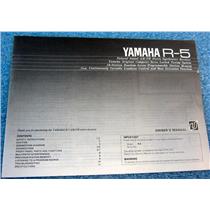 YAMAHA OWNER'S MANUAL FOR R-5 NATURAL SOUND AM/FM STEREO SYNTHESIZER RECEIVER