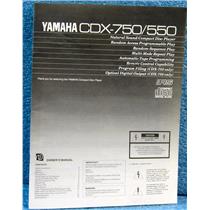 YAMAHA OWNER'S MANUAL FOR CDX-750 550 NATURAL SOUND CD PLAYER