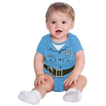 Baby Police Man Officer Light Blue Body Suit Newborn Infant Costume 0-6 months