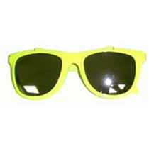80's Neon Yellow Mirror Lens Flip Up to Clear Lens Blues Brother Glasses Eyewear