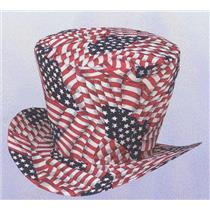 American Flag Top Hat 4th of July Patriot Uncle Sam Accessory