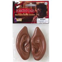Latex Brown Werewolf Pointed Wolf Ears Tips Costume Accessory