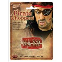 Soft Flexible Pirate Choppers Character Top and Bottom Teeth Costume Accessory