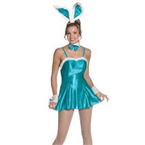 Women's Sexy Turquoise Blue Cocktail Hunny Bunny Adult Costume Fits Sizes 6-12