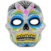 Day of the Dead Transparent Painted Skull Mask Forum Novelties