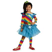 80's Flashback Rainbow Colorful Cutie Girls Tutu Child Costume Small 4-6x