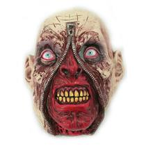 Zipper Face Rotting Zombie Head Latex Halloween Horror Costume Mask