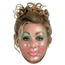 Transparent Young Woman Plastic Adult Mask