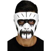Black and White Voodoo Fangs Clown Costume Mask