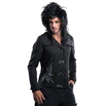 Adult Black Messy Rock Star Russell Brand Costume Wig