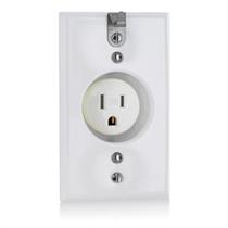 Leviton T5015-CHW Single Receptacle Outlet 15A 125V White NEMA 5-15R Recessed