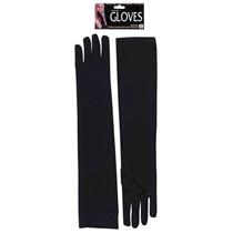 Long Nylon Elbow Theatrical Formal Black Gloves Adult Costume Accessory