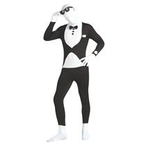 Tuxedo Adult 2nd Skin Suit Costume Size Large