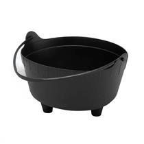 Black Mini Cauldron Which Halloween Decor 8-1/2" Diameter