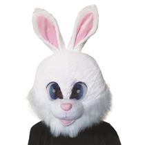 Large Plush Bunny Mascot Head White Mask