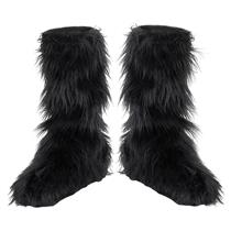 D/Ceptions Child Black Furry Boot Covers