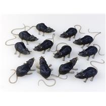 FunWorld Creepy Gray Rubber Mouse Prank Rat Lot - Mice Lot of 12 MICE