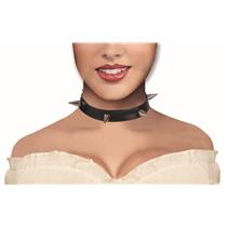 Black Spiked Choker Collar Necklace Costume Accessory