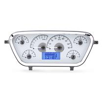 1953-55 Ford F100 VHX System, Satin Alloy Style Face, Blue Display