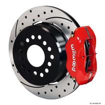 Wilwood Rear Disc Brake Kit Big Ford New Style 9" w/ 2.5" Offset Drill Stagg Red