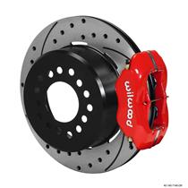 Wilwood 64-74 Chevy 10/12 Bolt Rear Disc Brake Kit  Drilled Red Stagg Caliper