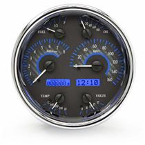 Single Round VHX System, Carbon Fiber Style Face, Blue Display