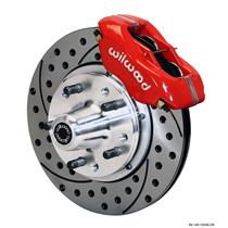Wilwood 59-64 Impala Front Disc Brake Kit 11" Drilled Rotor Red Caliper