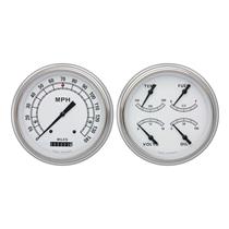1951-1952 Chevrolet Chevy Direct Fit Gauge Classic White CH51CW52