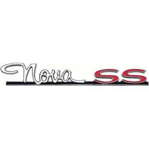 OER 1963-64 "Nova SS" Fender/Quarter Panel Emblem with Red SS Lettering 4883156
