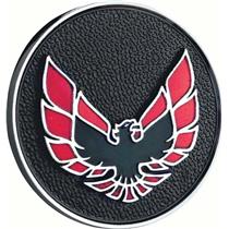 OER 1970-81 Firebird; Door Panel Emblem; For Window Crank Hole; Black/Red 9844416