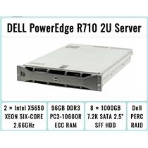 DELL PowerEdge R710 Server 2×Six-Core Xeon 2.66GHz + 96GB RAM + 8×1TB 7.2K SATA