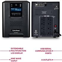 CyberPower PR1500LCD Smart App Sinewave UPS 1500VA 120V Battery Power Backup