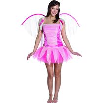 Pink Fantasy Fairy Teen Costume with Wings 12-16