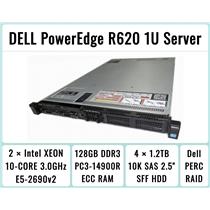 DELL PowerEdge R620 2×E5-2690v2 Xeon 10-Core 3.0GHz  128GB RAM  4×1.2TB SAS RAID