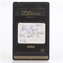 Korg MCR-03 256K RAM Memory Card #44191