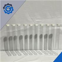 10 pcs 7/8"x7 7/8" Clear Plastic Round Sealed Bottom Tubes w/ Plug Caps(8" long)