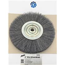 4408267 New Disston 8 " x 7/8  Crimped Wire Wheel Brush w/ Arbor Hole Mounting