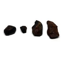 Chondrite MOROCCAN Stony METEORITE Lot of 4 Genuine 76.8 grams w/ COA  #16589 5o