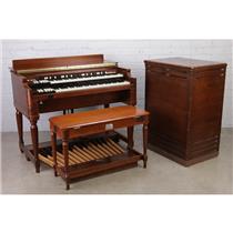 1958 Hammond B-3 Organ w/ Leslie 122 Speaker Pedals Bench & Road Cases #44466