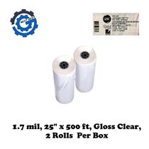 3748203EZ GBC Pinnacle EZLoad Roll Film 1.7 mil 25" x 500 ft Gloss Clear 2-Box