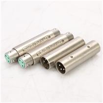 2 Switchcraft 390 XLR Male to Male & 2 389 XLR Female to Female Adapters #46786