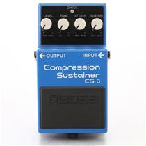 Boss CS-3 Compression Sustainer Blue LED Mod Guitar Effect Pedal Stompbox #46417