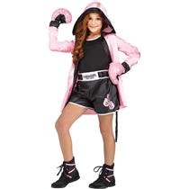 Tough Girl Pink Boxer Child Costume Size Medium 8-10