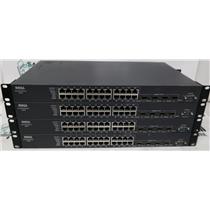 LOT OF 4 Dell PowerConnect 5324 Ethernet Switch With Rack Ears Used Reset
