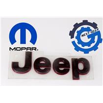 55112901AC New ORM Mopar Black Red Jeep Nameplate 2017-22 Cherokee WK Trailhawk