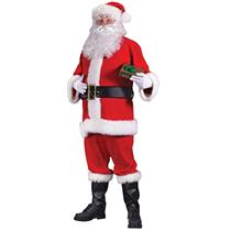 Flannel Santa Claus Suit Costume Plus Size 50-54