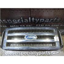 2005 2006 2007 FORD F350 F250 LARIAT XLT CHROME GRILL OEM 6/10 - FAIR CONDITION