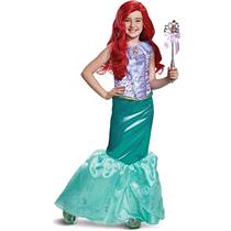 Ariel Dress Disney Princess Deluxe Toddler Costume Small 4-6